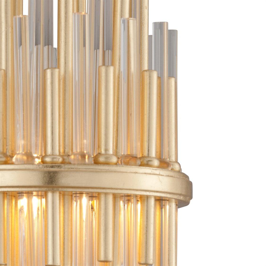 Corbett Lighting Theory 1-Light Gold Leaf Polished Stainless Steel Glass LED Wall Sconce