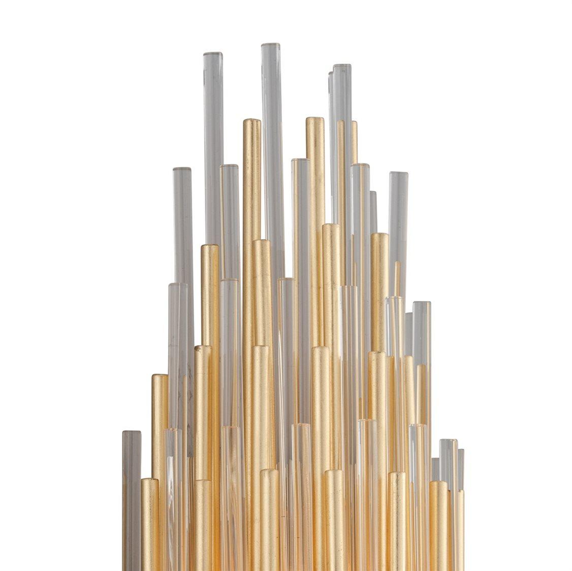 Corbett Lighting Theory 1-Light Gold Leaf Polished Stainless Steel Glass LED Wall Sconce