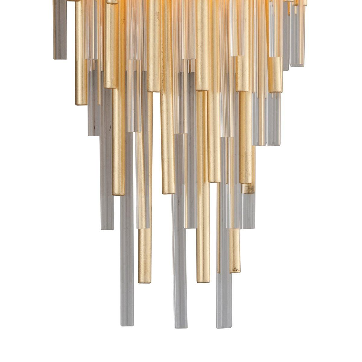 Corbett Lighting Theory 1-Light Gold Leaf Polished Stainless Steel Glass LED Wall Sconce