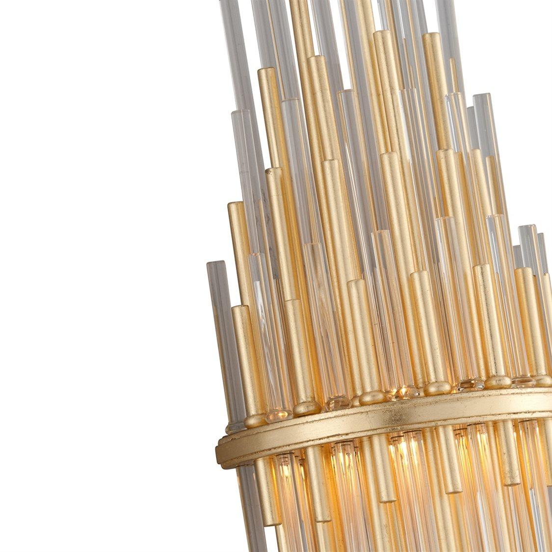 Corbett Lighting Theory 1-Light Gold Leaf Polished Stainless Steel Glass LED Wall Sconce