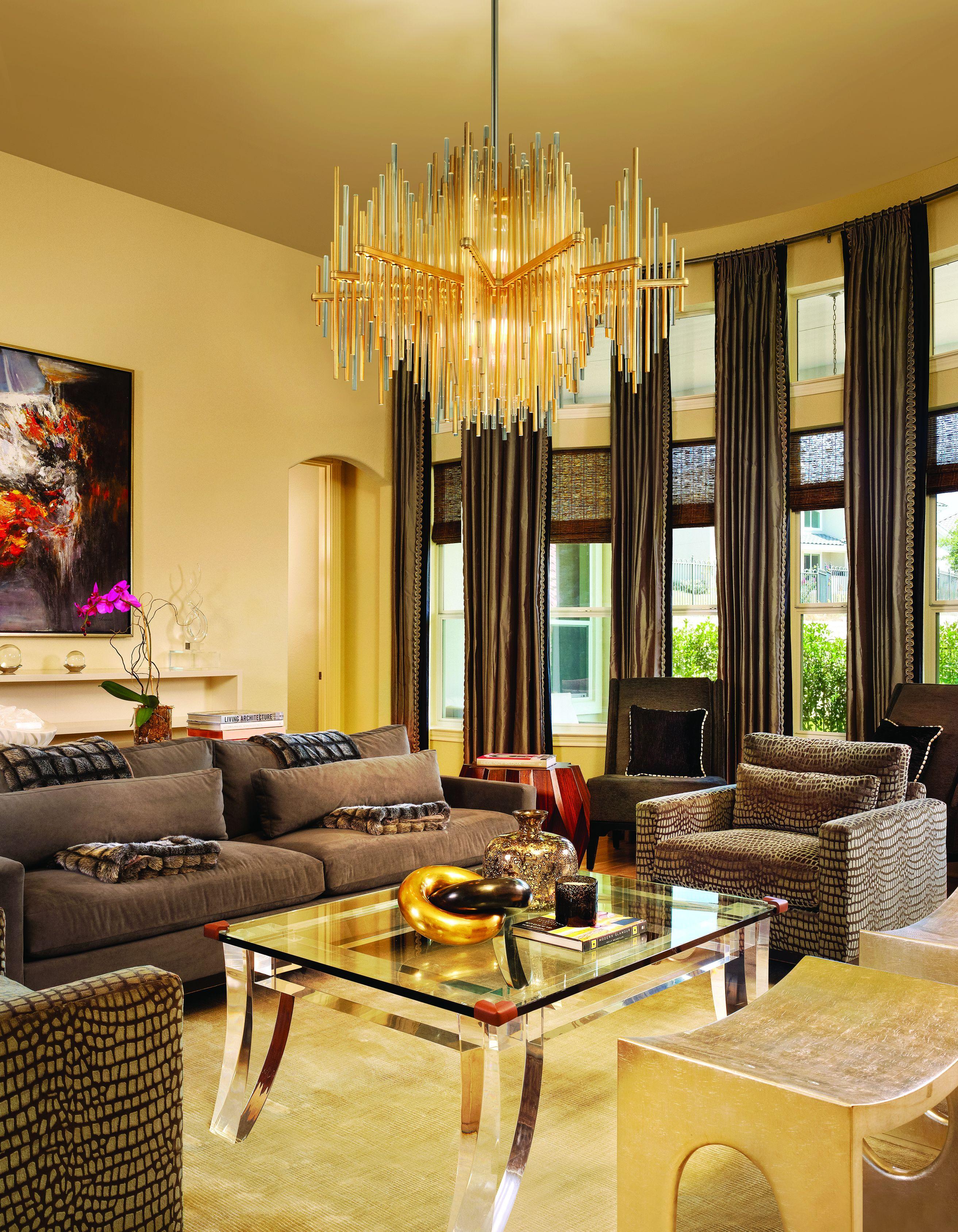 Corbett Lighting Theory 2-Light Gold Leaf Polished Stainless Steel Glass LED Linear Pendant