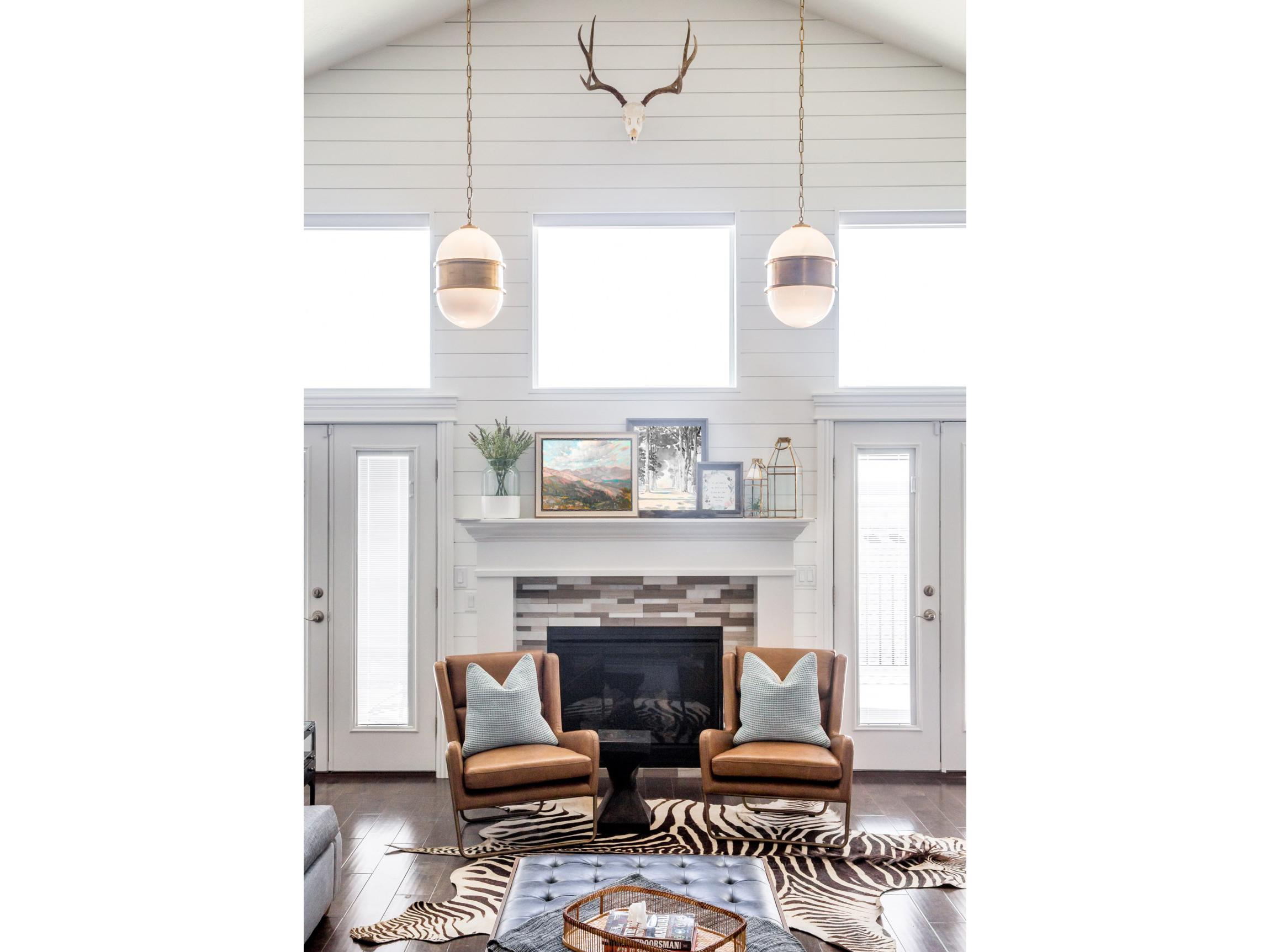 Corbett Lighting Broomley 2-Light Vintage Brass Glass Globe Pendant