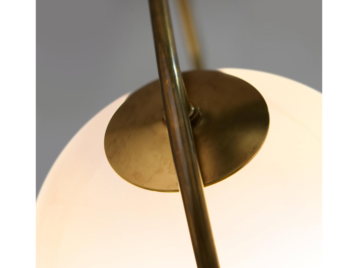 Corbett Lighting Everley 1-Light Vintage Brass Glass Globe Mini Pendant