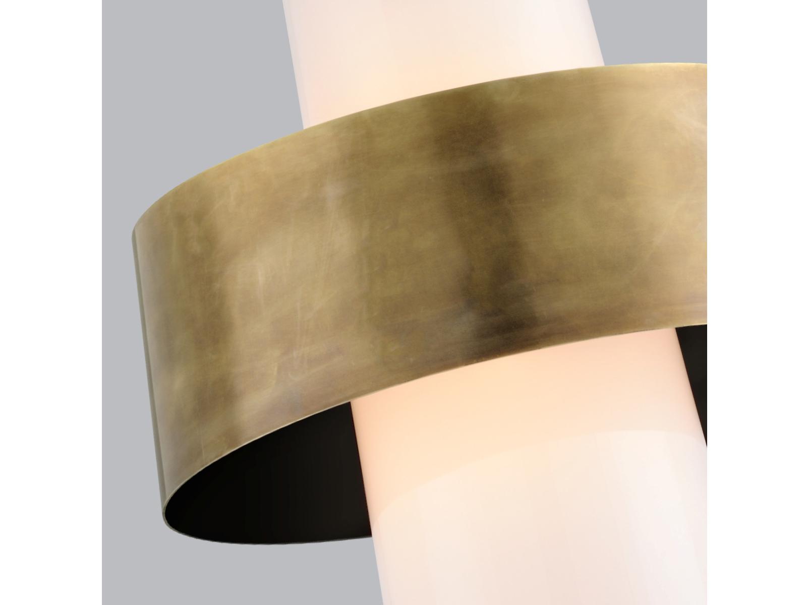 Corbett Lighting Melrose 4-Light Vintage Brass White Glass Geometric Pendant