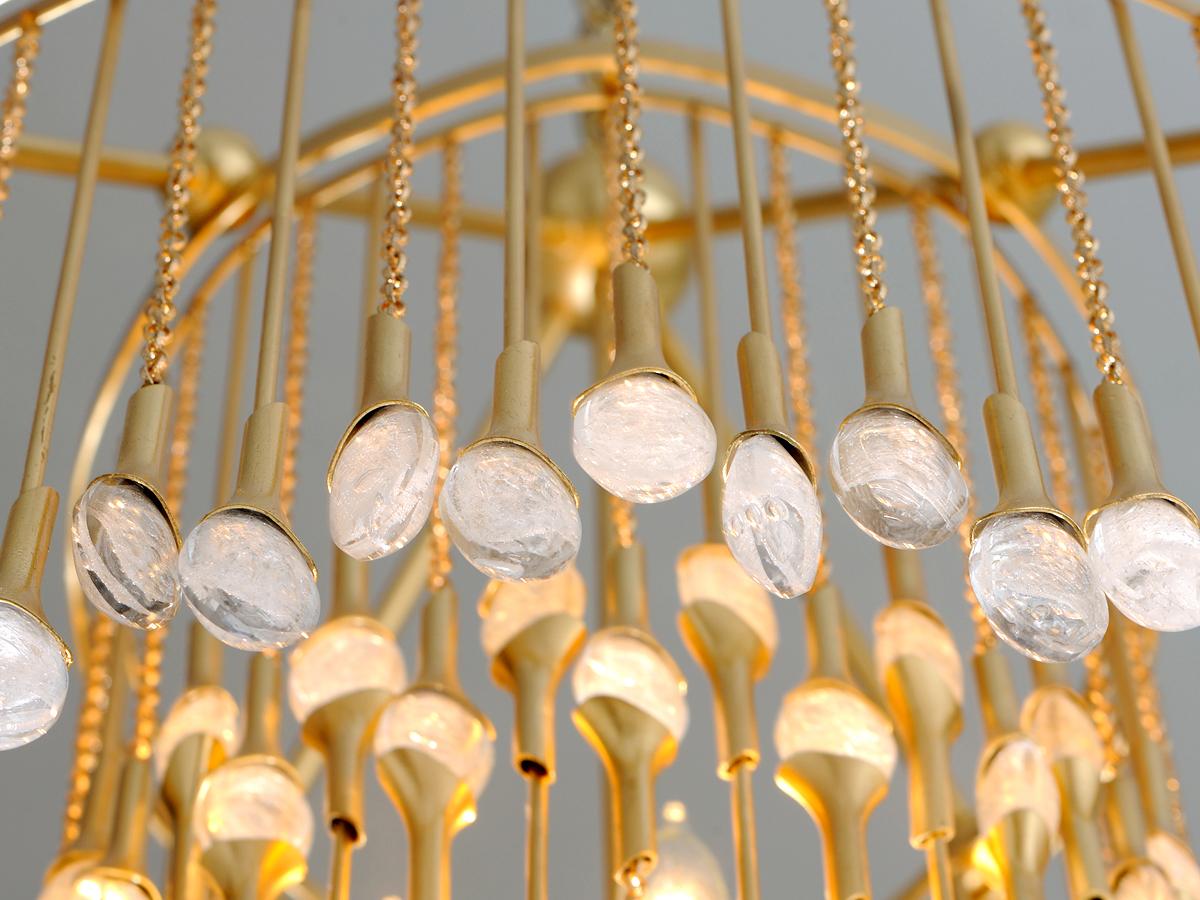 Corbett Lighting Kiara 8-Light Gold Leaf Glass Geometric Chandelier