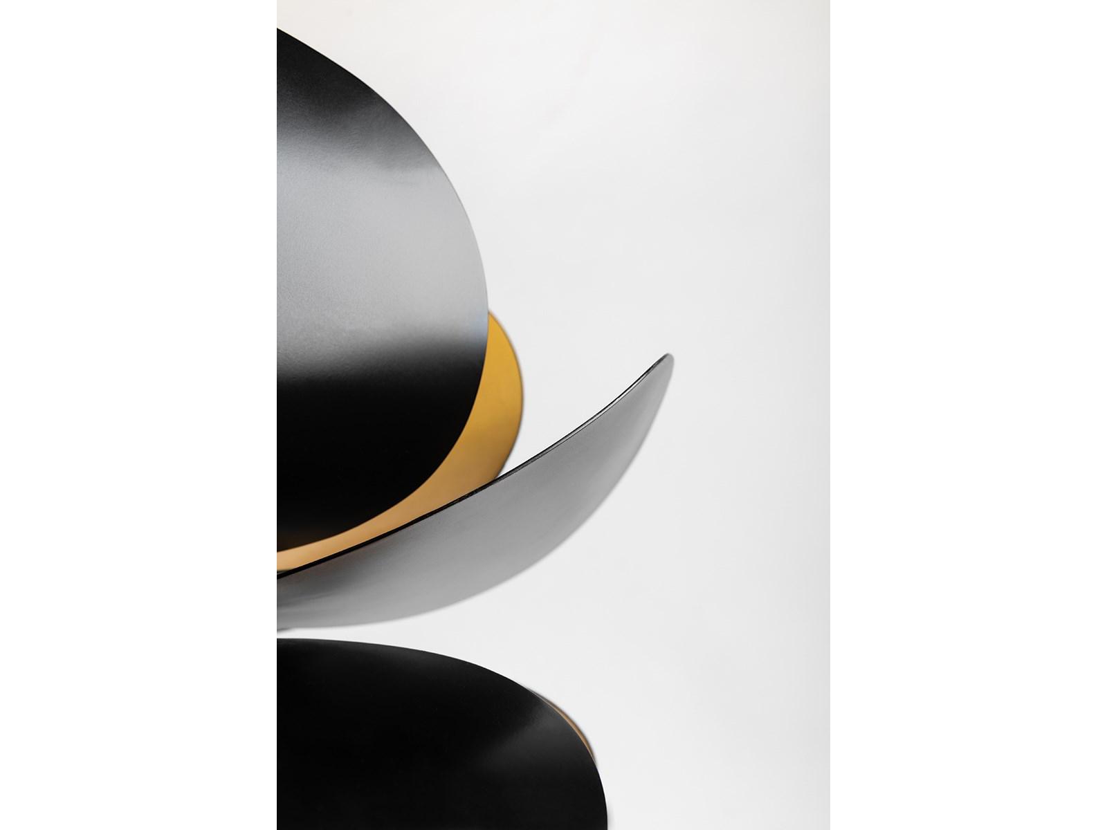 Corbett Lighting Ginger 1-Light Black Gold Leaf Glass Pendant