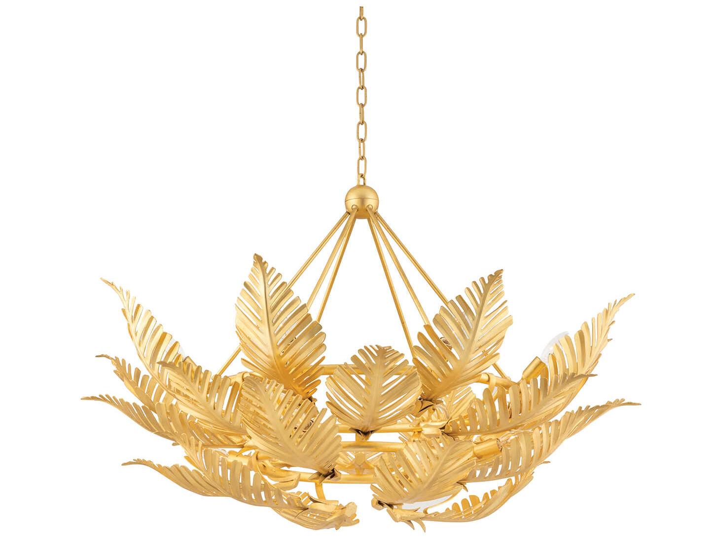 Corbett Lighting Tropicale 12-Light Gold Leaf Candelabra Chandelier