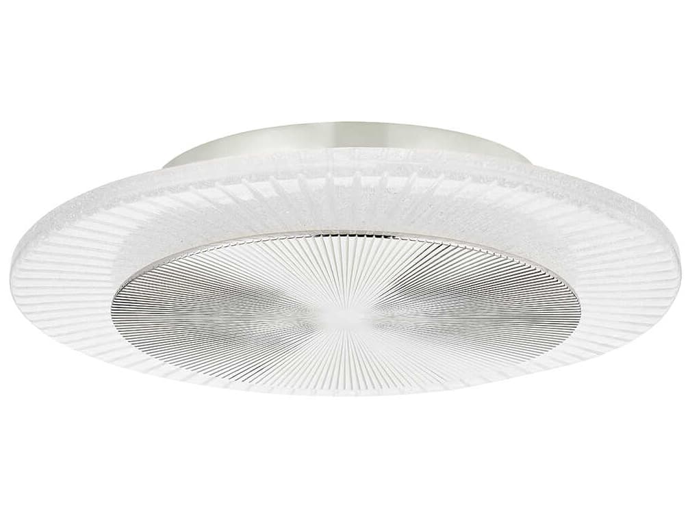 Corbett Lighting Topaz 1-Light Polished Nickel Glass LED Round Flush Mount