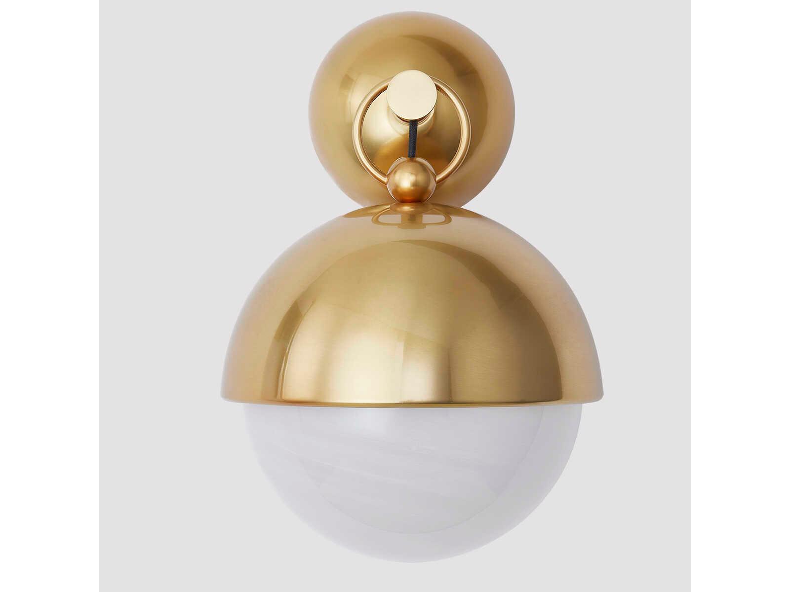 Corbett Lighting Althea 1-Light Vintage Polished Brass Glass Wall Sconce