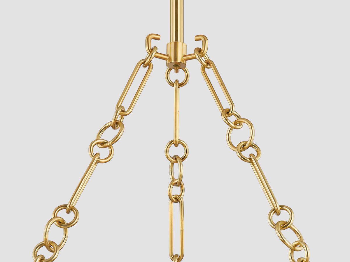 Corbett Lighting Althea 12-Light Vintage Polished Brass Glass Globe Chandelier