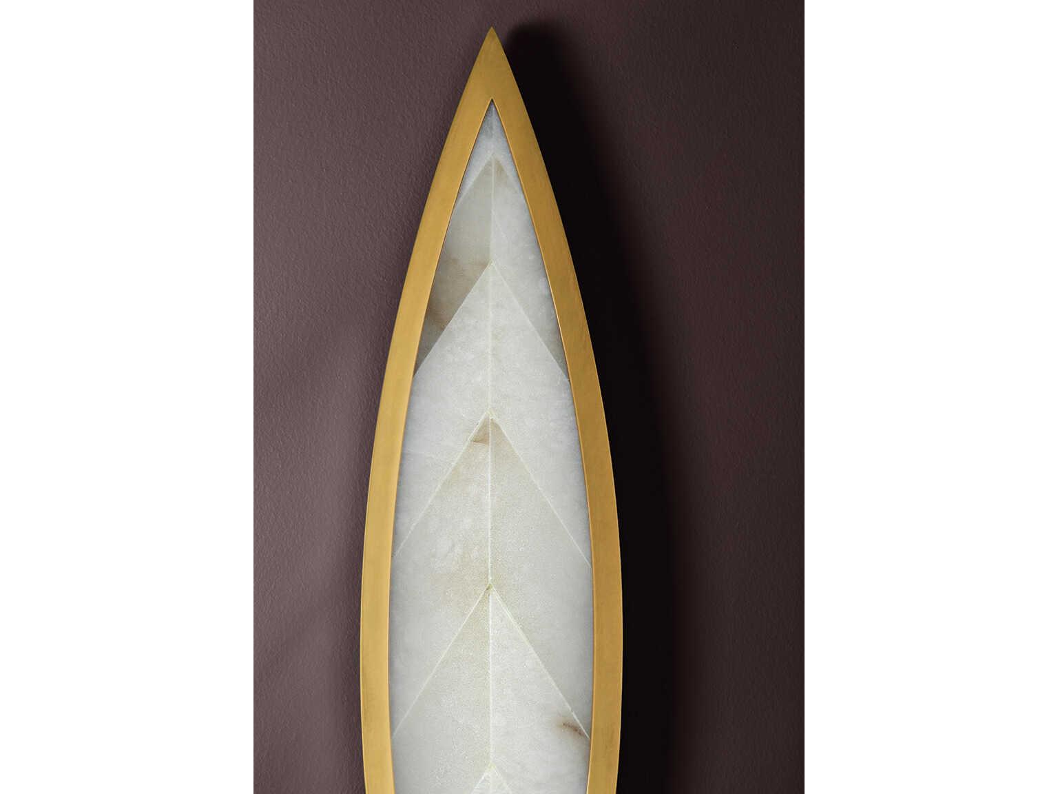 Corbett Lighting Havasu 1-Light Vintage Brass Glass LED Wall Sconce