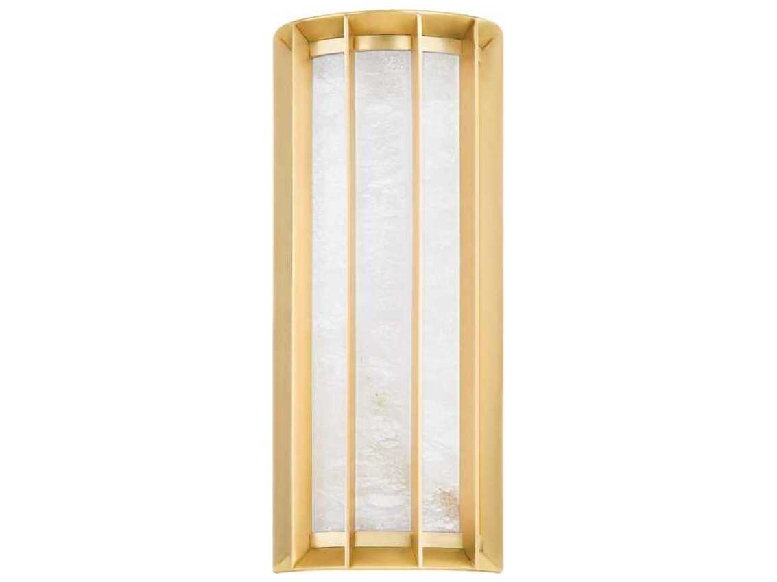 Corbett Lighting Leda 1-Light Vintage Brass Glass LED Wall Sconce