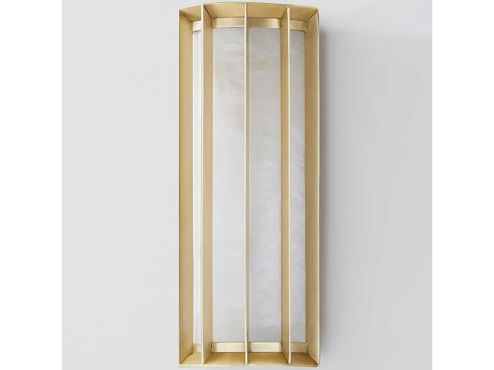Corbett Lighting Leda 1-Light Vintage Brass Glass LED Wall Sconce