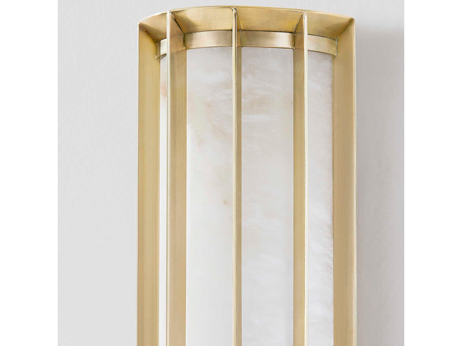 Corbett Lighting Leda 1-Light Vintage Brass Glass LED Wall Sconce