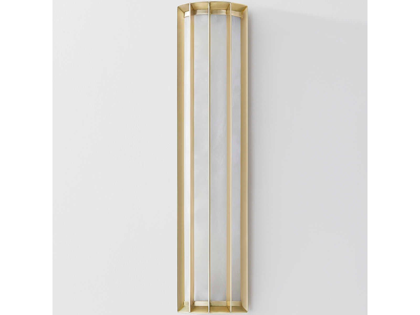 Corbett Lighting Leda 1-Light Vintage Brass Glass LED Wall Sconce
