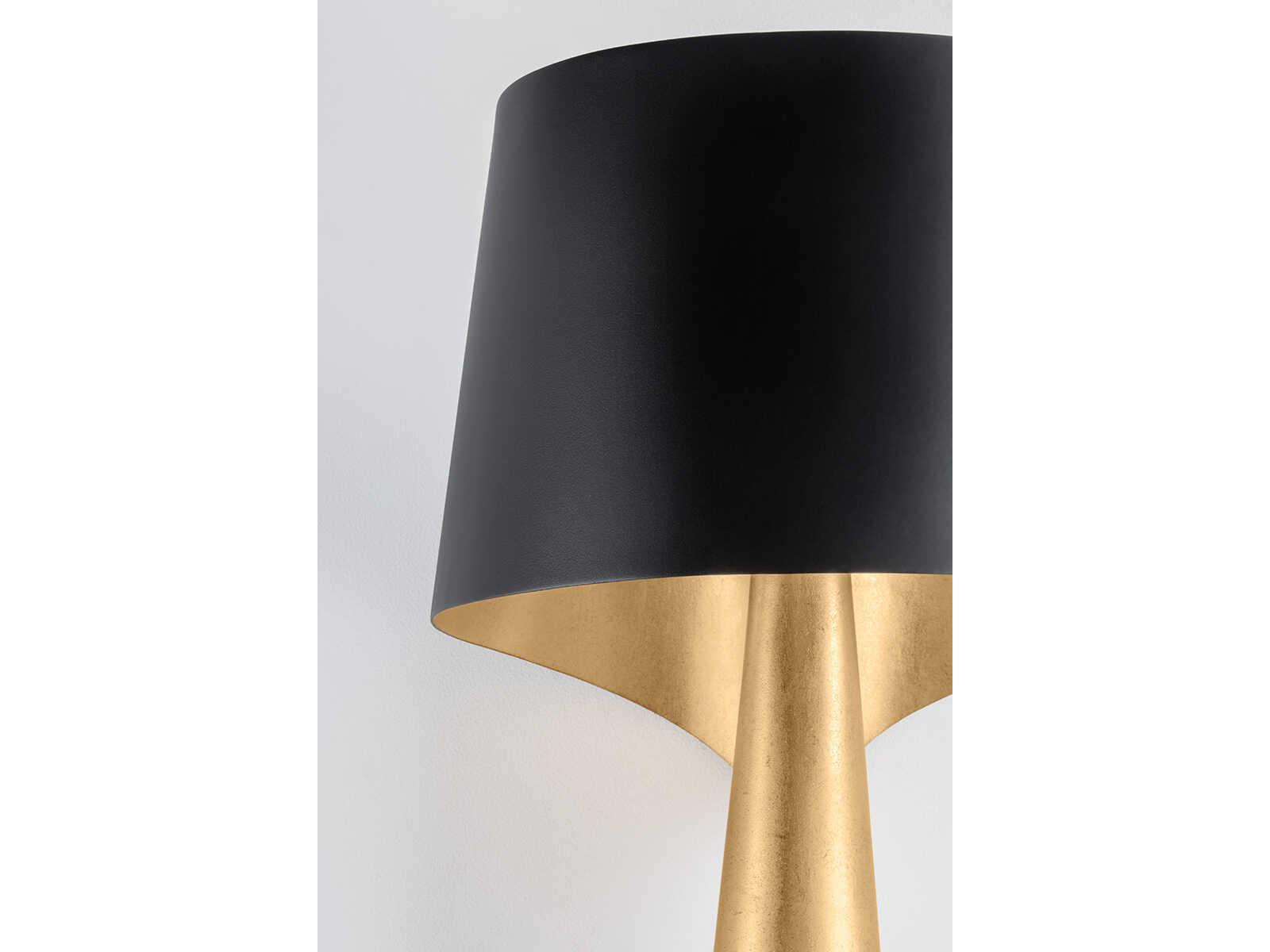 Corbett Lighting Lucia 1-Light Vintage Gold Leaf Soft Black Wall Sconce