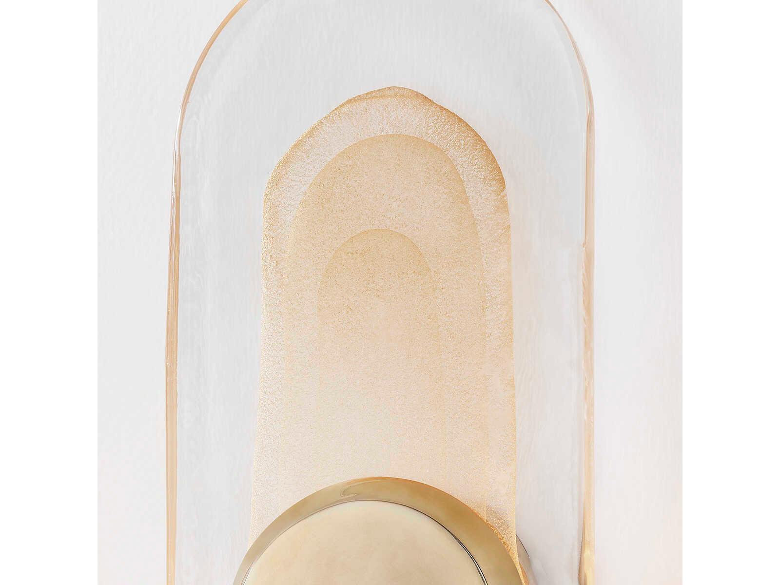 Corbett Lighting Morganite 1-Light Vintage Brass Glass LED Wall Sconce