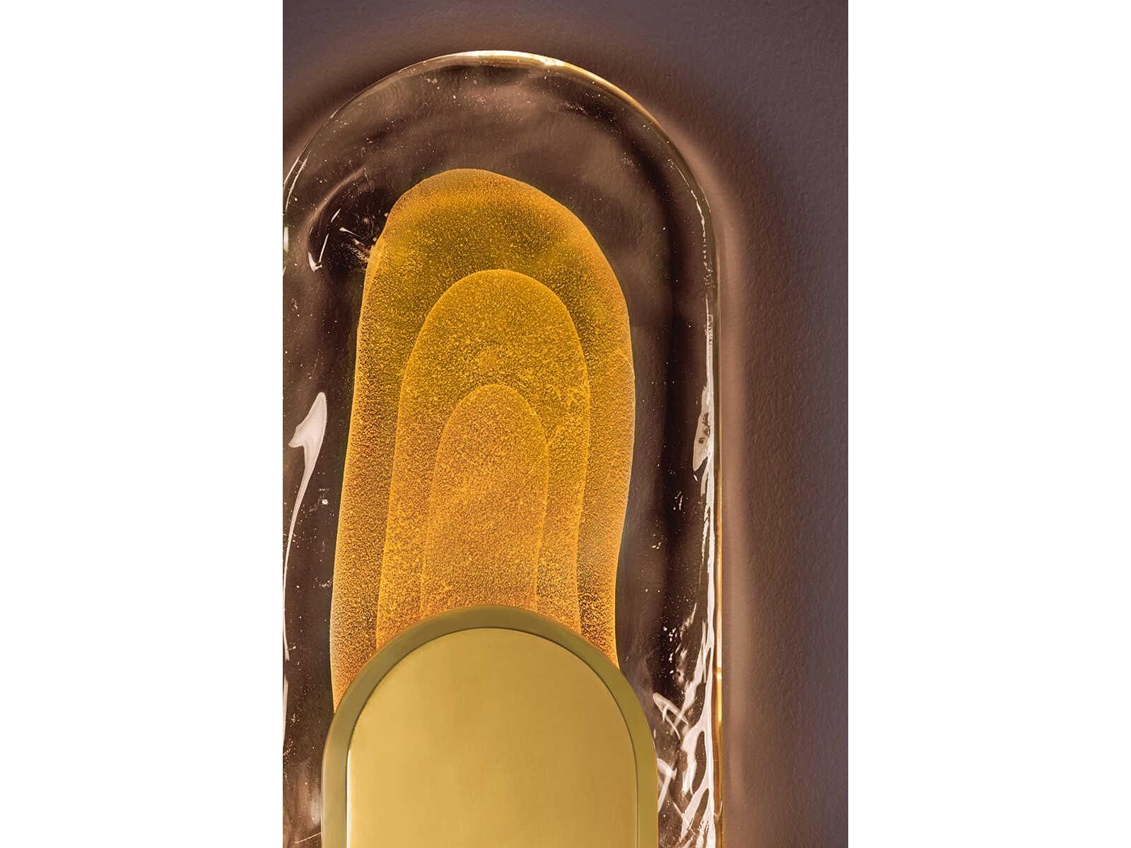 Corbett Lighting Morganite 1-Light Vintage Brass Glass LED Wall Sconce