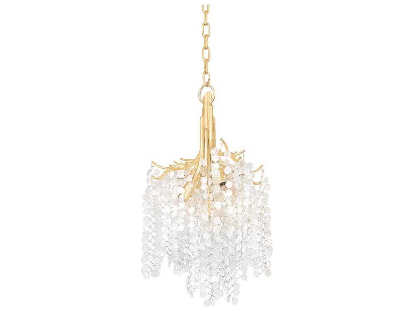 Corbett Lighting Genoa 5-Light Gold Leaf Glass Candelabra Chandelier