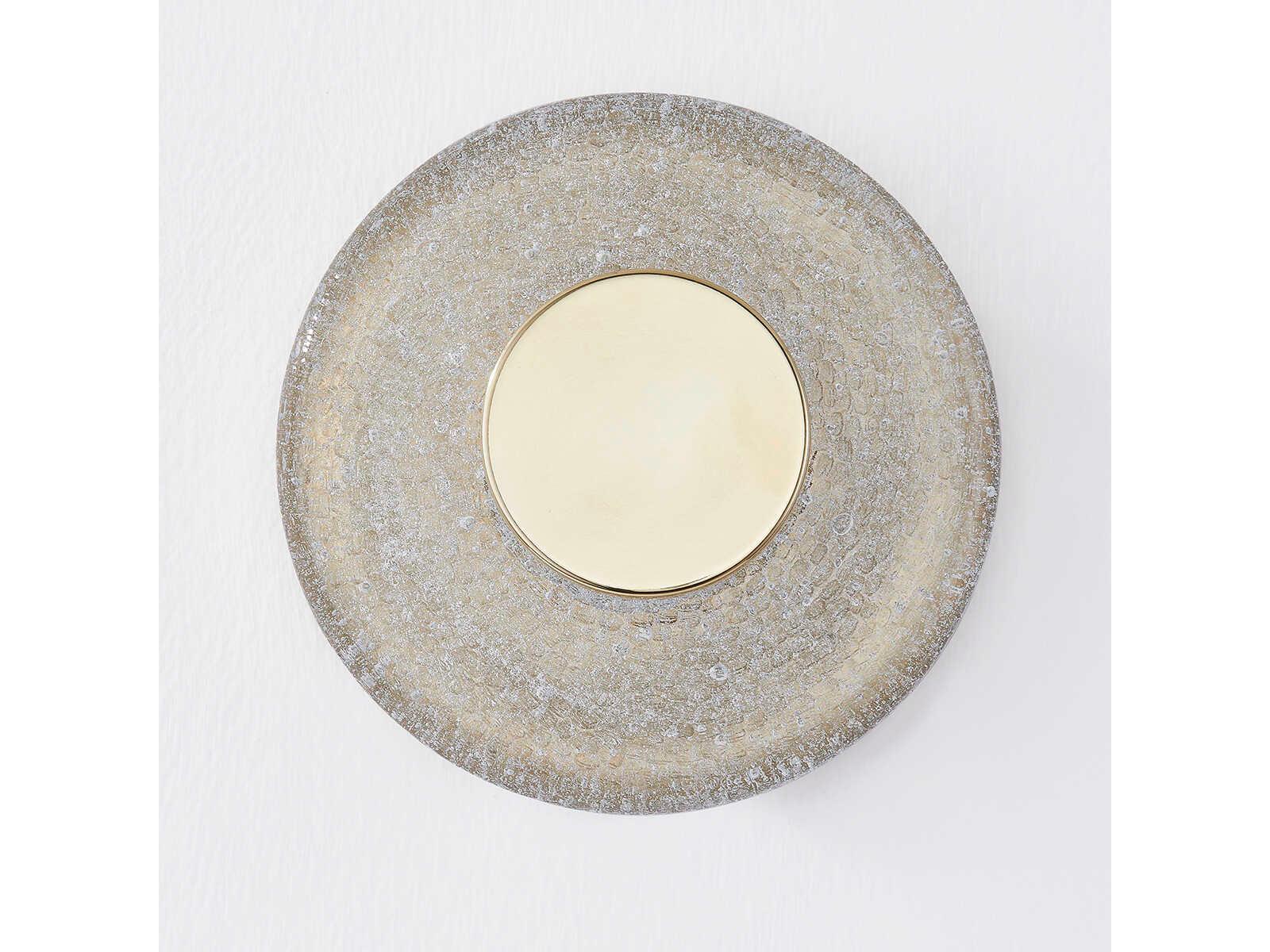 Corbett Lighting Pearl 1-Light Vintage Brass Glass LED Wall Sconce