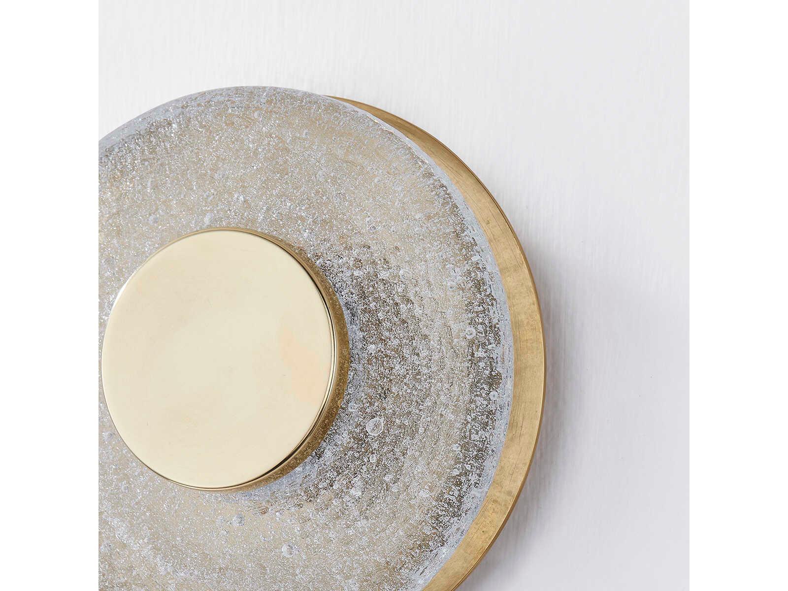 Corbett Lighting Pearl 1-Light Vintage Brass Glass LED Wall Sconce