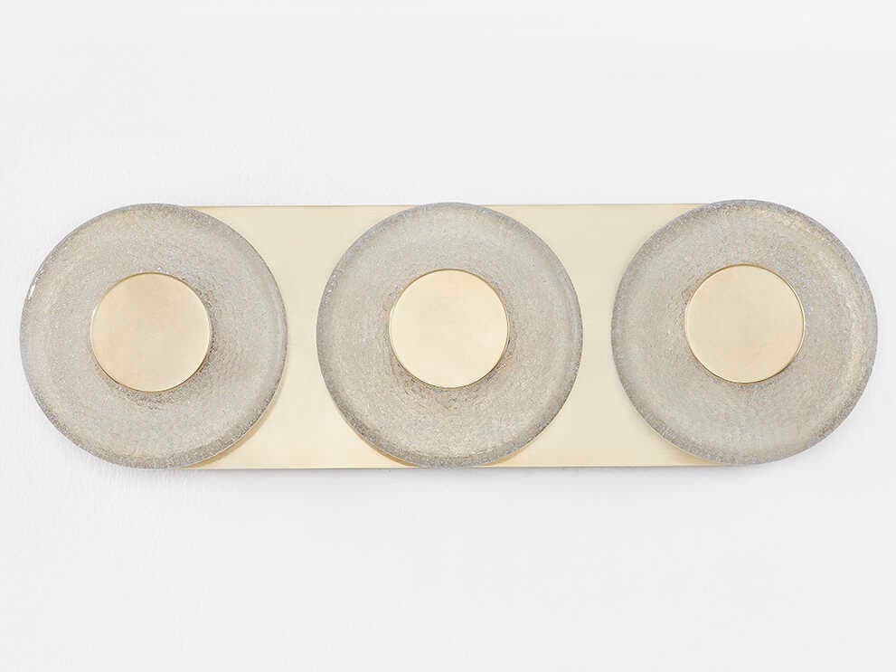 Corbett Lighting Pearl 3-Light Vintage Brass Glass LED Vanity Light