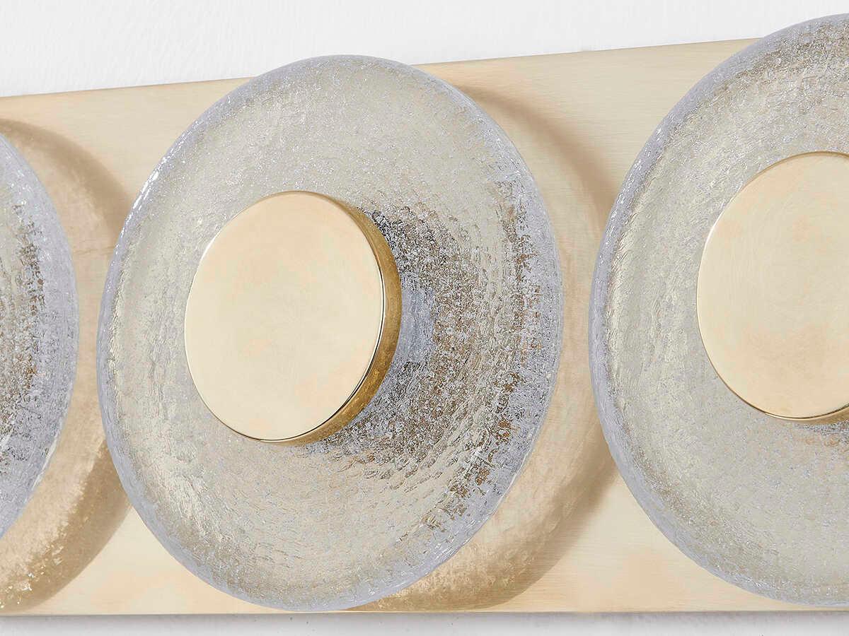 Corbett Lighting Pearl 3-Light Vintage Brass Glass LED Vanity Light