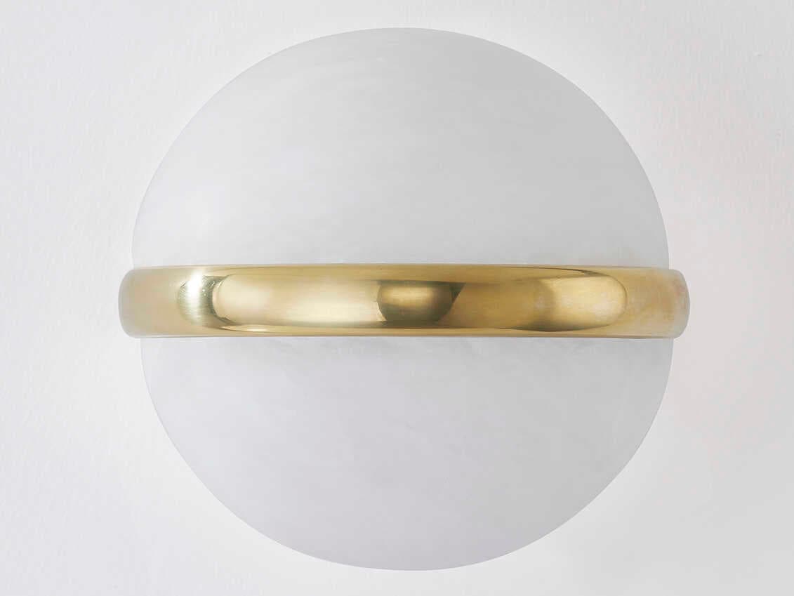 Corbett Lighting Kyomi 2-Light Vintage Brass Glass LED Wall Sconce