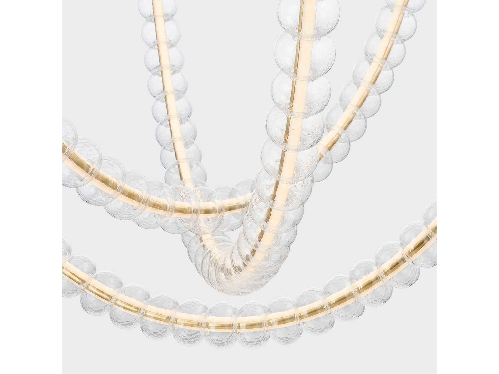 Corbett Lighting Celeste 3-Light Vintage Brass Glass LED Pendant