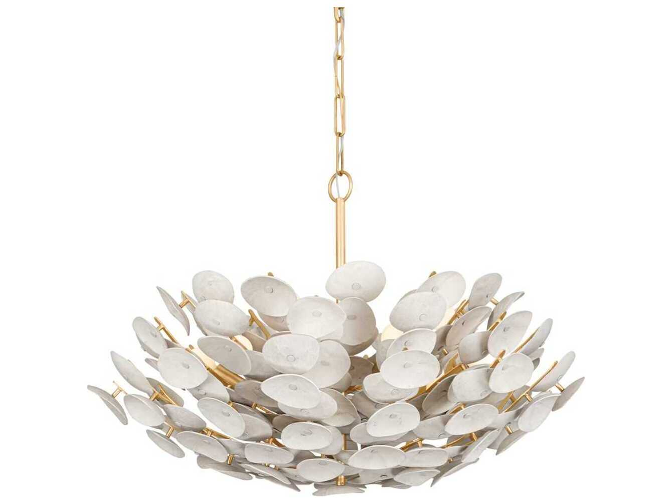 Corbett Lighting Aimi 9-Light Vintage Gold Leaf Pendant
