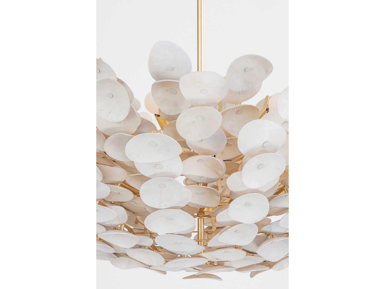 Corbett Lighting Aimi 12-Light Vintage Gold Leaf Pendant
