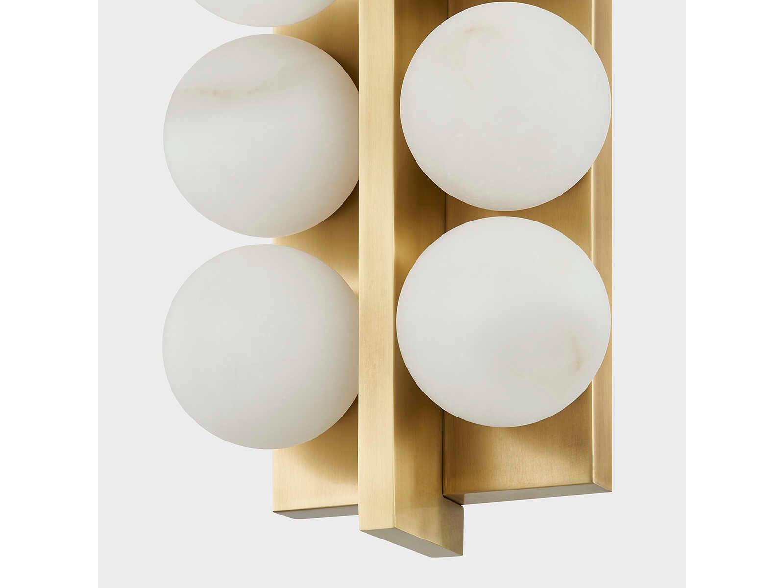 Corbett Lighting Emille 6-Light Vintage Brass Glass Vanity Light