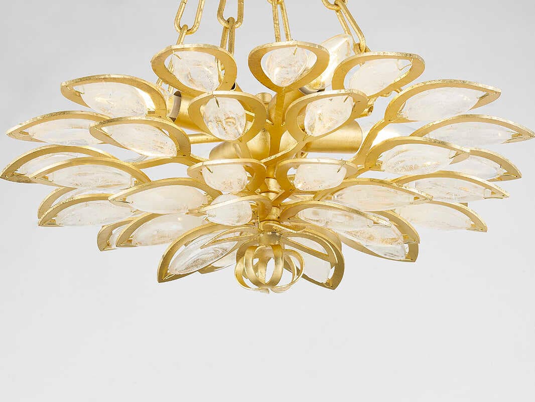 Corbett Lighting Vittoria 4-Light Gold Leaf Semi Flush Mount