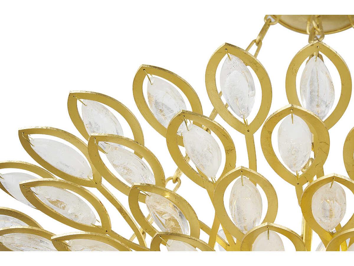 Corbett Lighting Vittoria 4-Light Gold Leaf Candelabra Chandelier