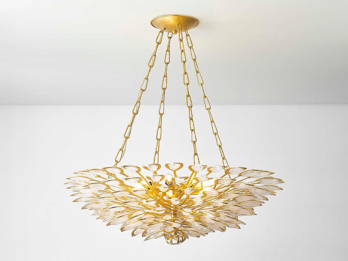 Corbett Lighting Vittoria 8-Light Gold Leaf Candelabra Chandelier