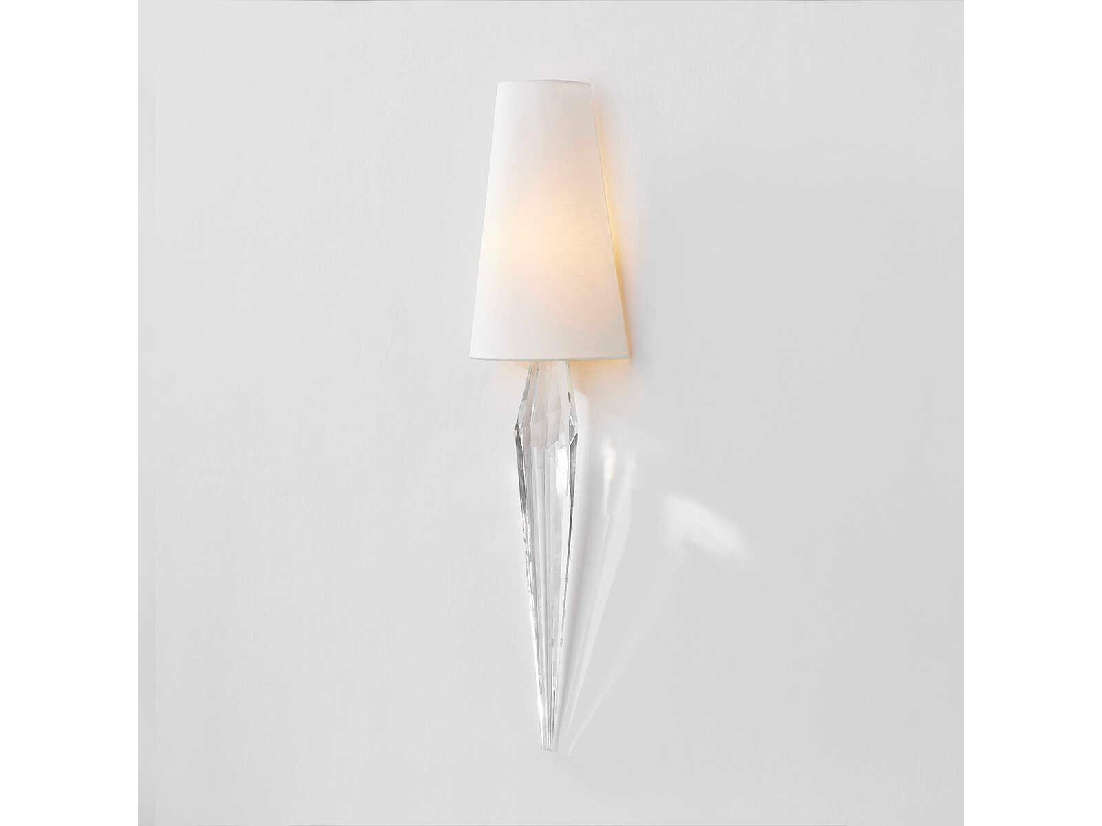 Corbett Lighting Alps 1-Light Vintage Polished Brass White Wall Sconce