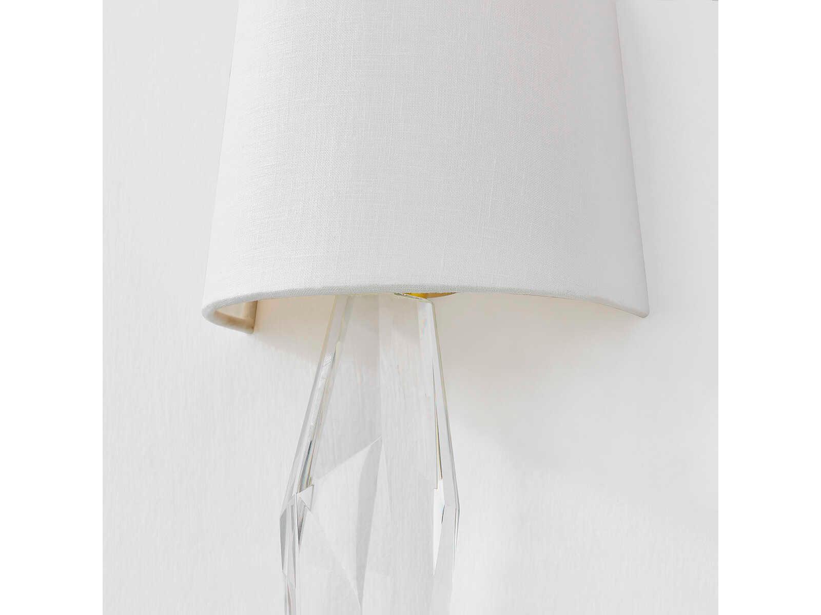 Corbett Lighting Alps 1-Light Vintage Polished Brass White Wall Sconce