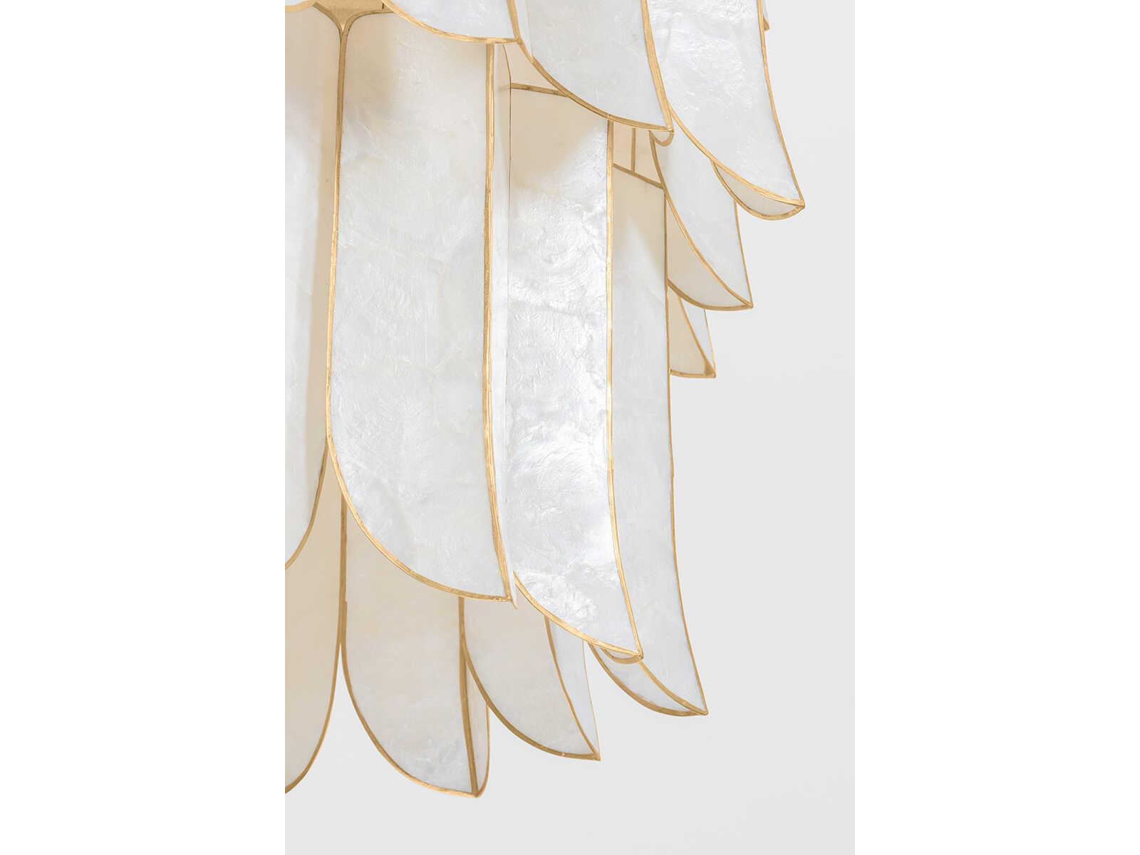 Corbett Lighting Cartagena 16-Light Vintage Gold Leaf White Candelabra Tiered Chandelier