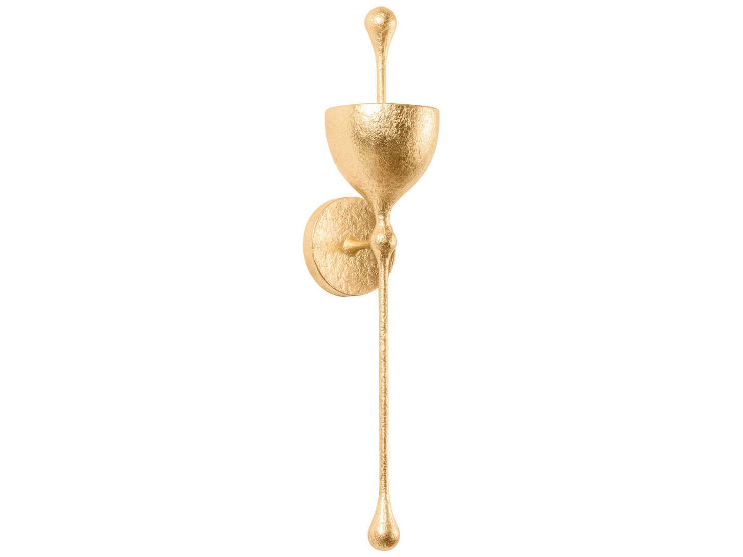 Corbett Lighting Antalya 1-Light Vintage Gold Leaf Wall Sconce