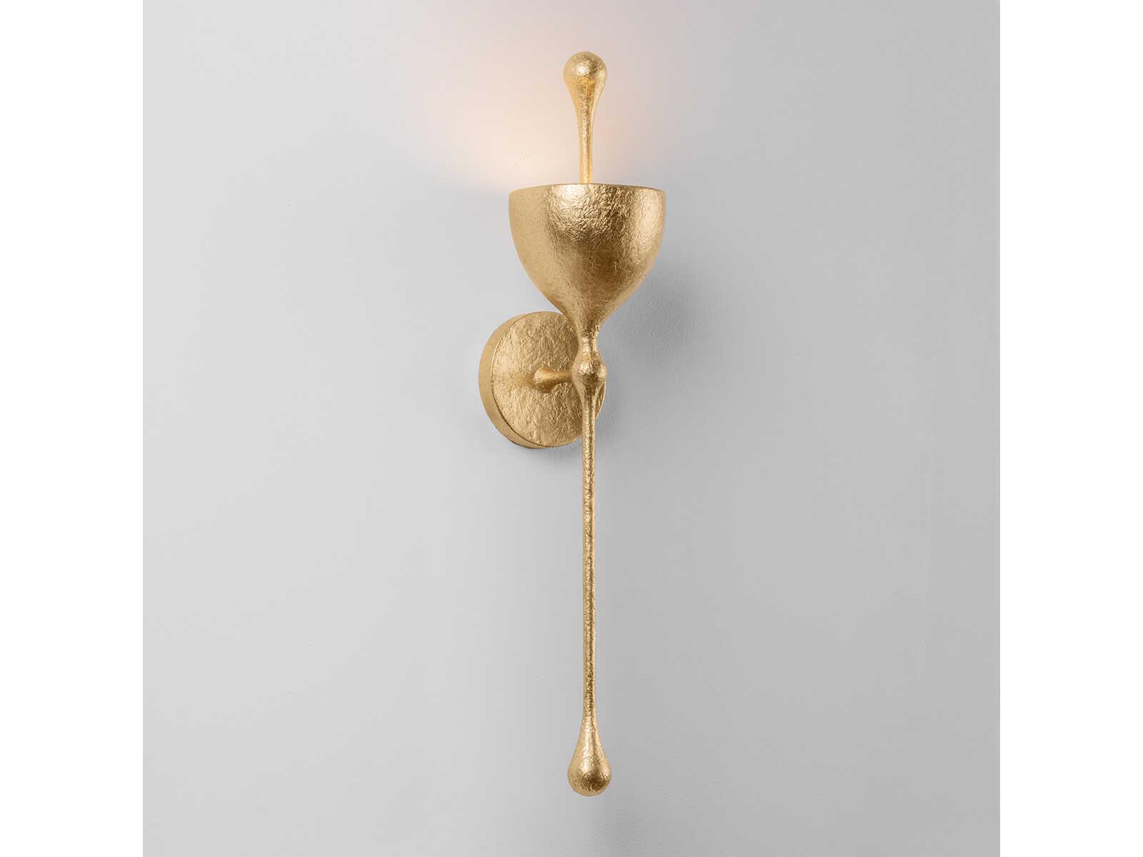 Corbett Lighting Antalya 1-Light Vintage Gold Leaf Wall Sconce