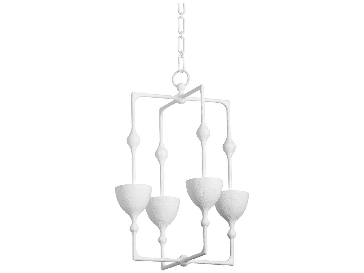 Corbett Lighting Antalya 4-Light Gesso White Geometric Pendant