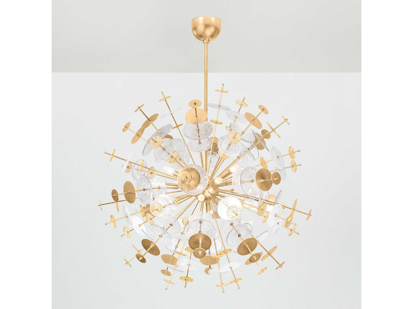 Corbett Lighting Gleason 12-Light Vintage Gold Leaf Sputnik Pendant