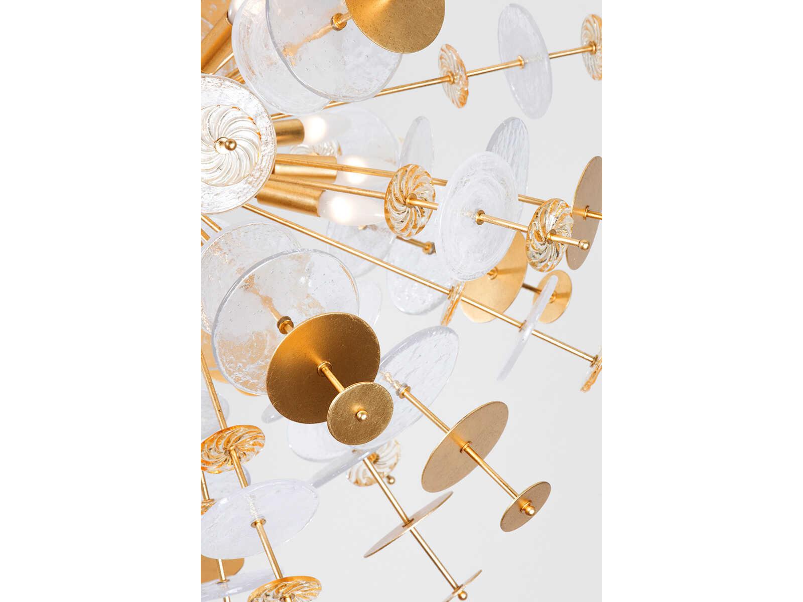 Corbett Lighting Gleason 12-Light Vintage Gold Leaf Sputnik Pendant