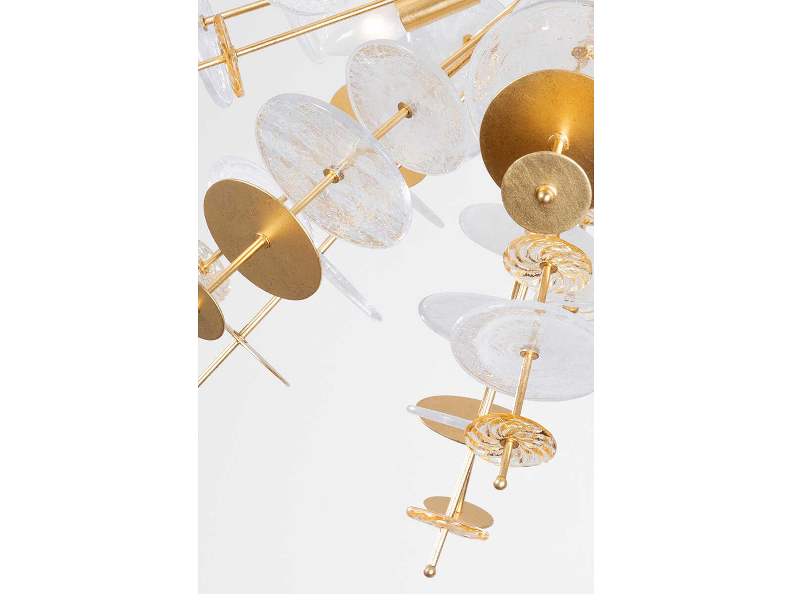 Corbett Lighting Gleason 12-Light Vintage Gold Leaf Sputnik Pendant