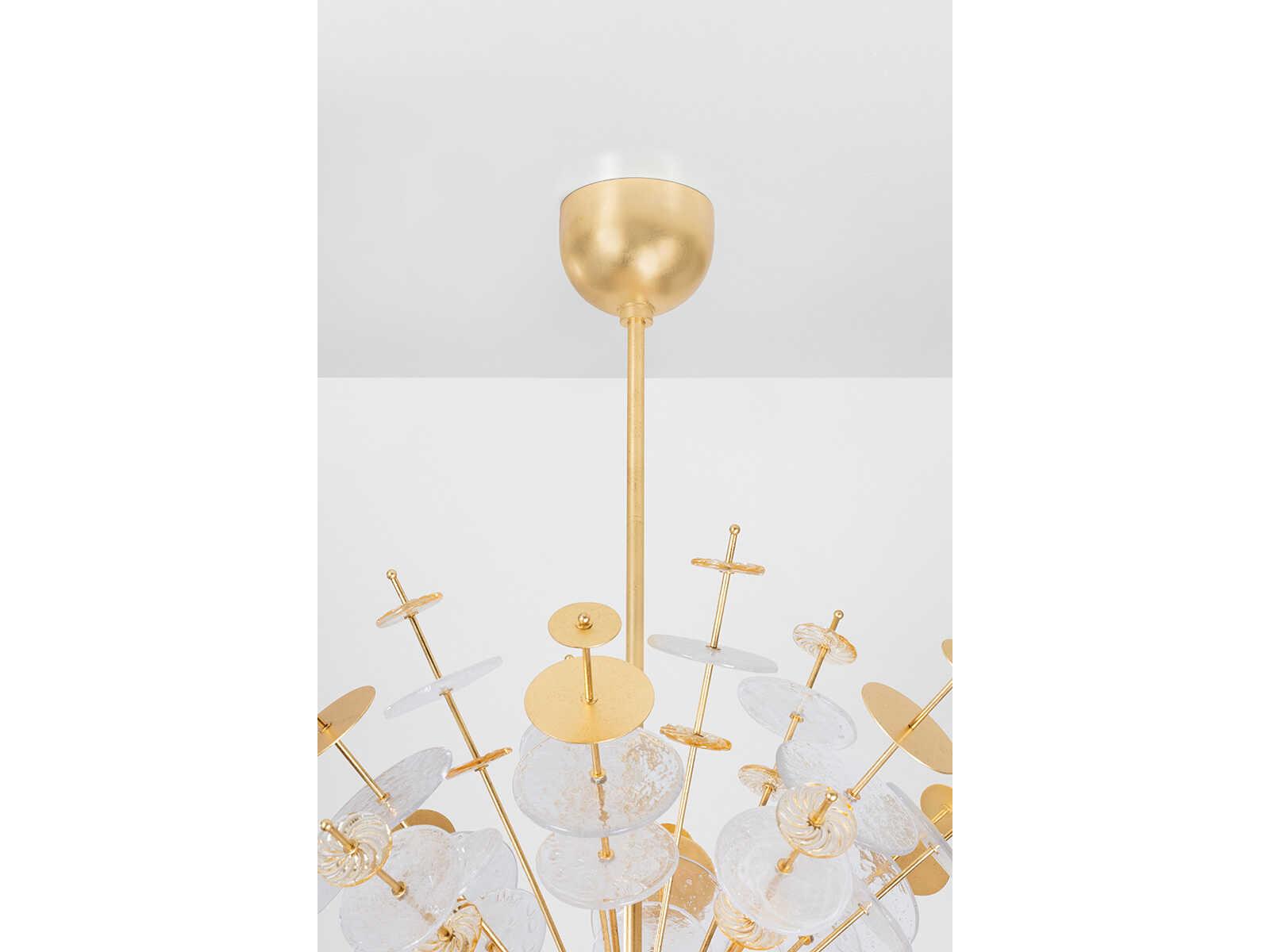 Corbett Lighting Gleason 12-Light Vintage Gold Leaf Sputnik Pendant