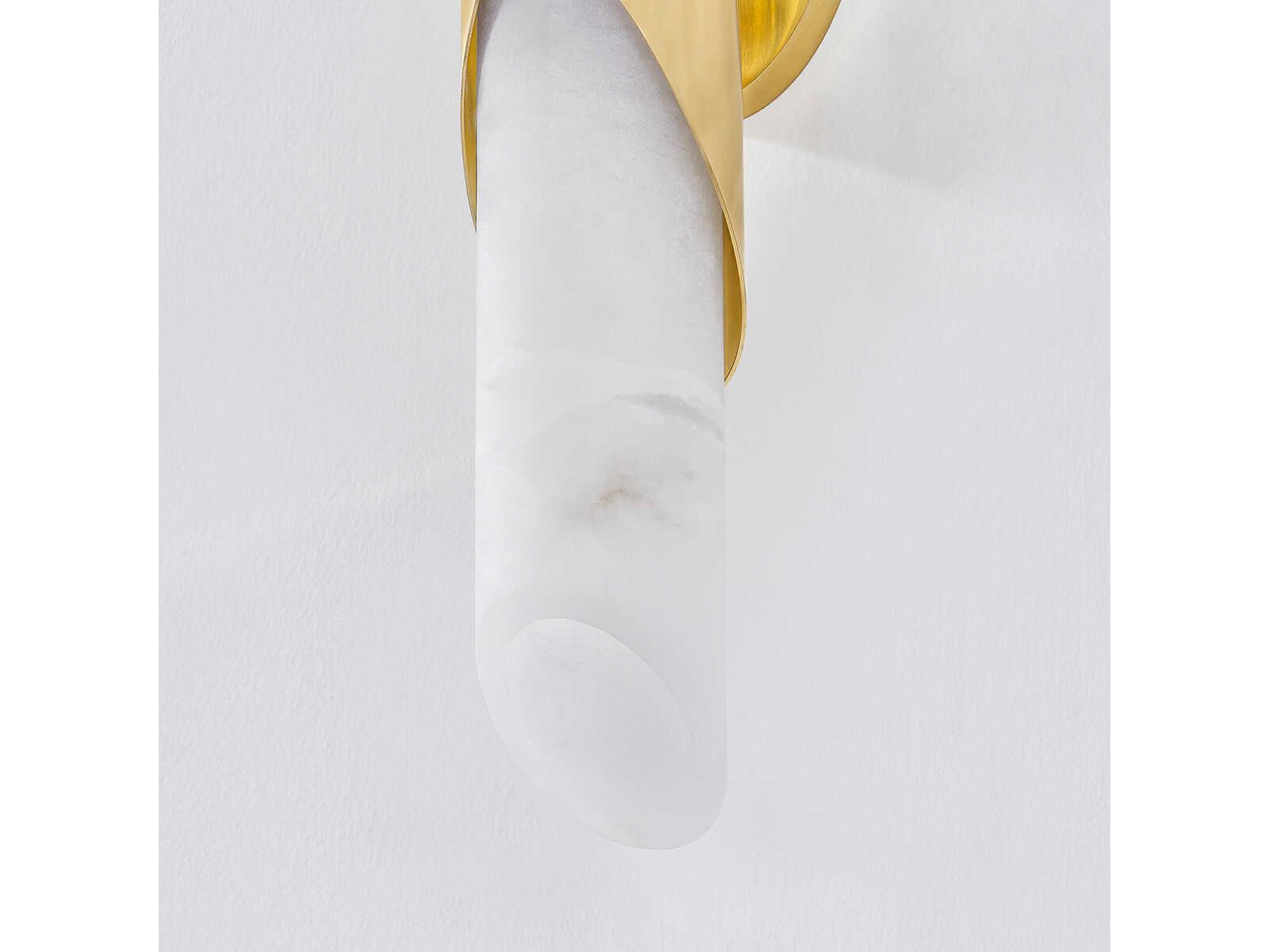 Corbett Lighting Camilla 2-Light Vintage Polished Brass White Wall Sconce