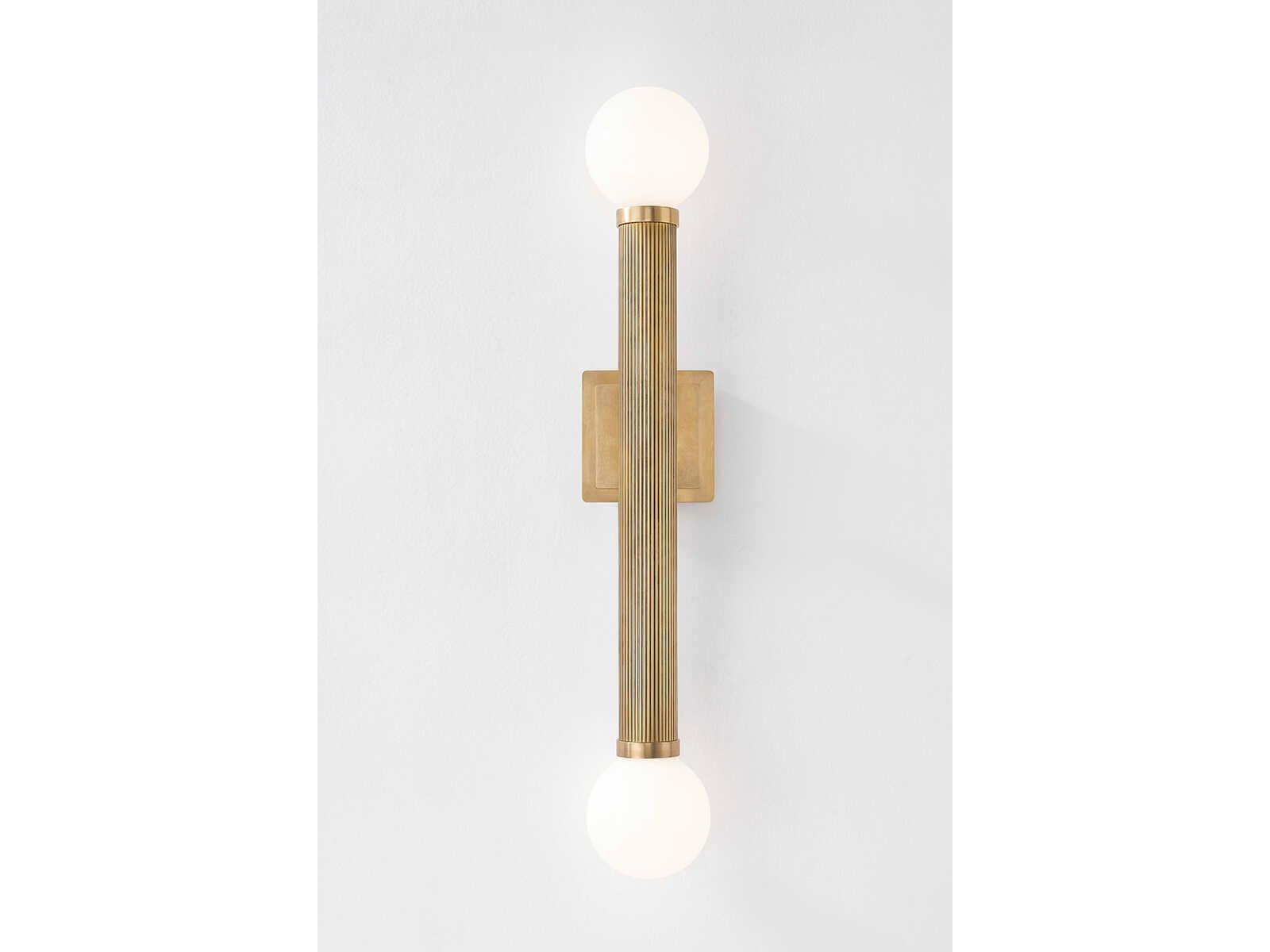 Corbett Lighting Pienza 2-Light Vintage Brass Wall Sconce