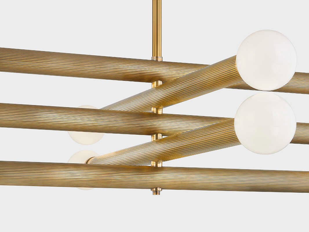 Corbett Lighting Pienza 10-Light Vintage Brass Tiered Chandelier