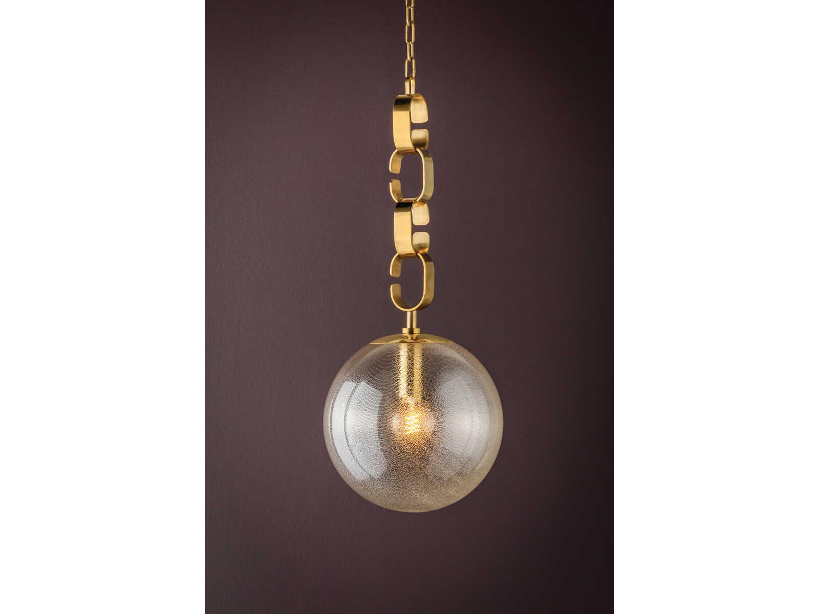 Corbett Lighting Nessa 1-Light Vintage Brass Globe Pendant