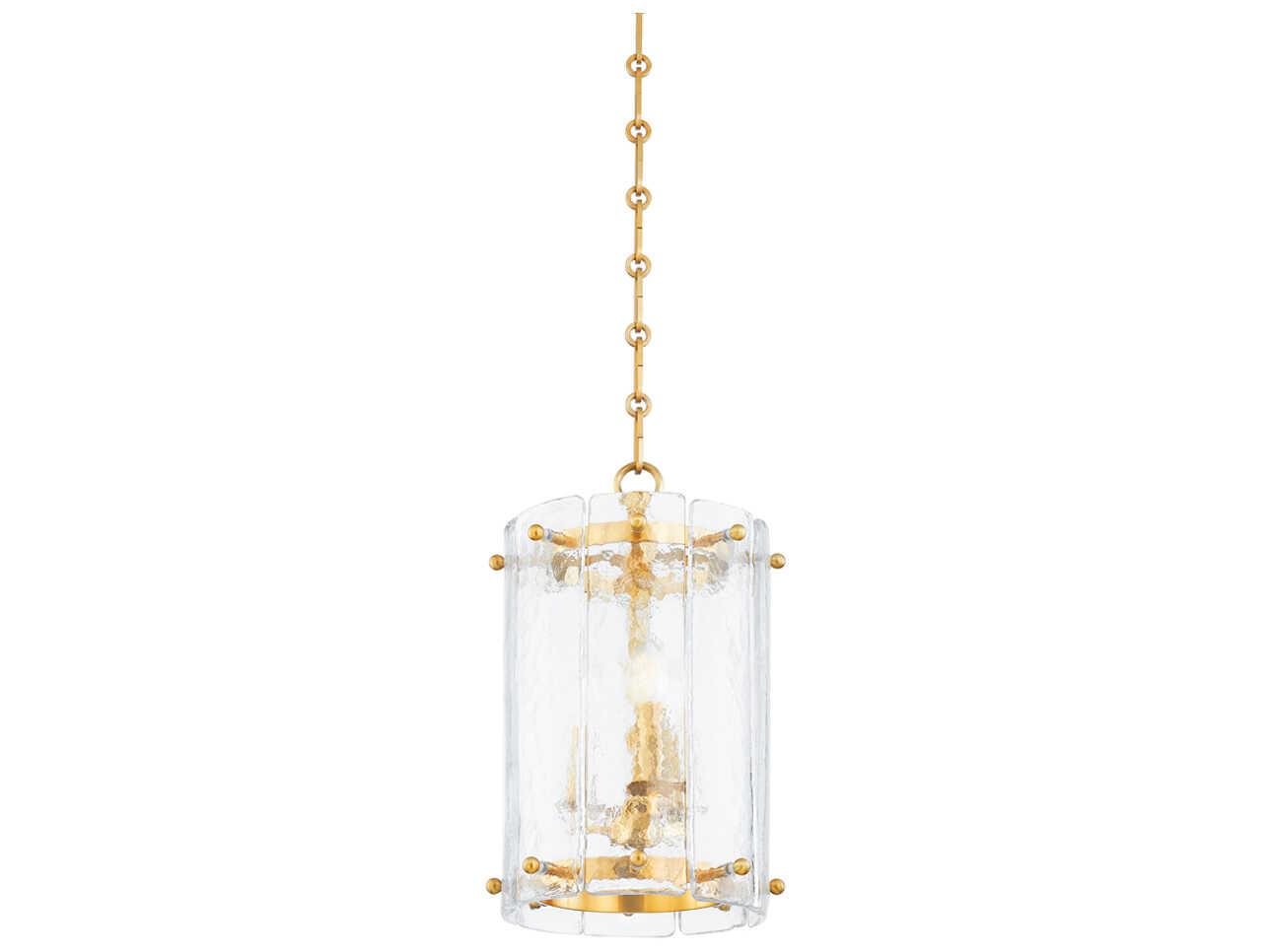 Corbett Lighting Rio 3-Light Vintage Polished Brass Cylinder Mini Pendant